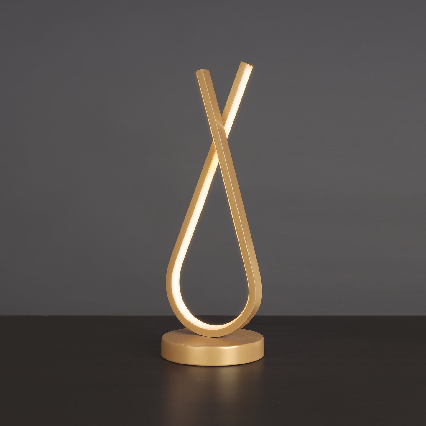 Lokitrix 1-bulb gold lamp