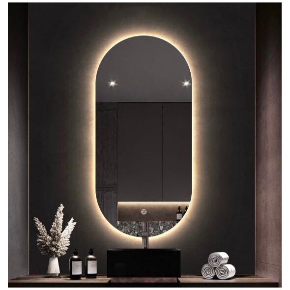 Ovral Touch Mirror , 60 × 100 cm, Warm(Yellow) LED MST- 374