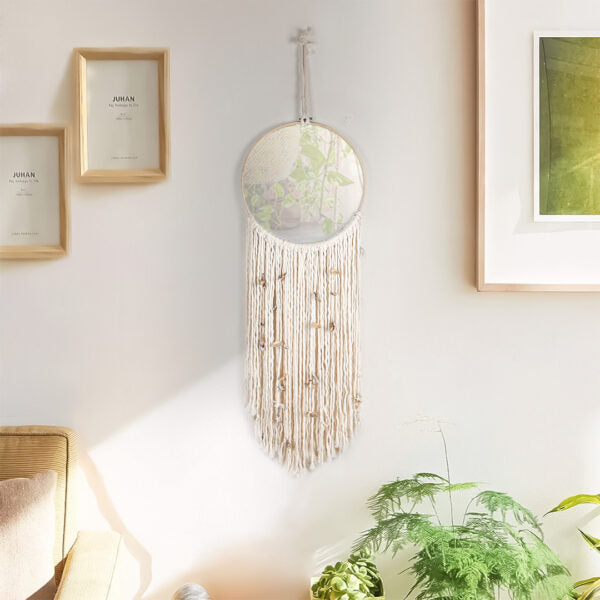 Makramia round mirror MST- 398