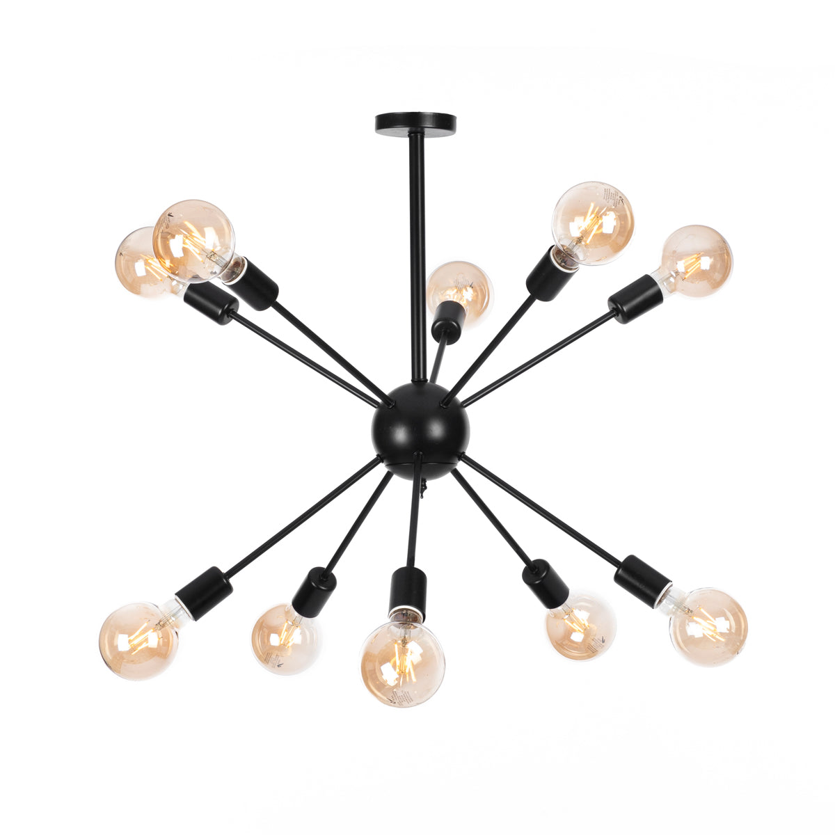 Widoz Chandelier, 10 Lights, Black