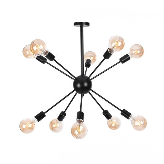 Widoz Chandelier, 10 Lights, Black