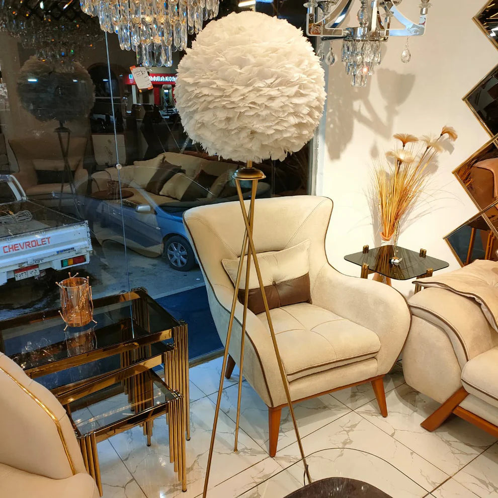 Luxury Feather Floor Lamp Standing Abajour