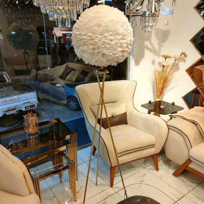 Luxury Feather Floor Lamp Standing Abajour