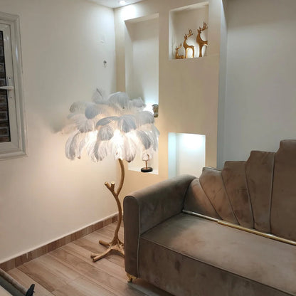 Luxury Feather Floor Lamp Standing Abajour