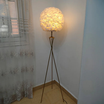Luxury Feather Floor Lamp Standing Abajour