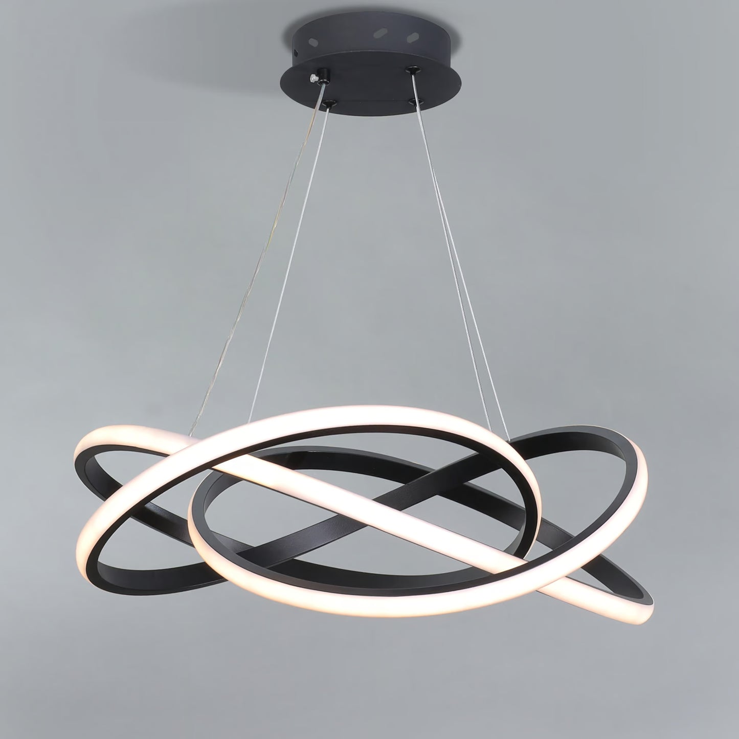 kilux chandelier, black LED lighting