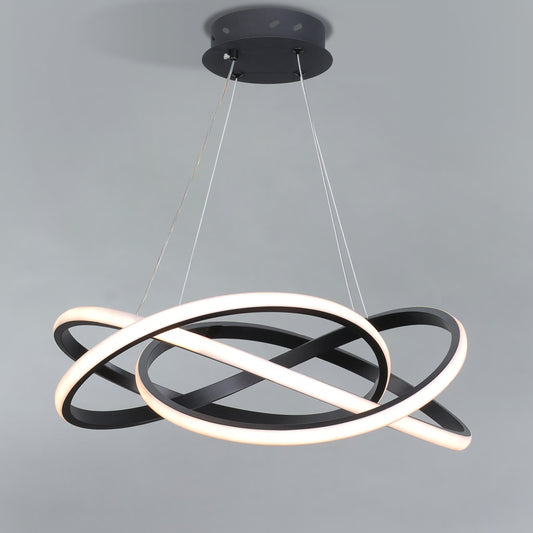 kilux chandelier, black LED lighting