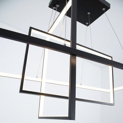 dovix 4-bulb black chandelier