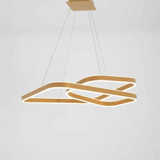 Bella chandelier, gold LED lighting