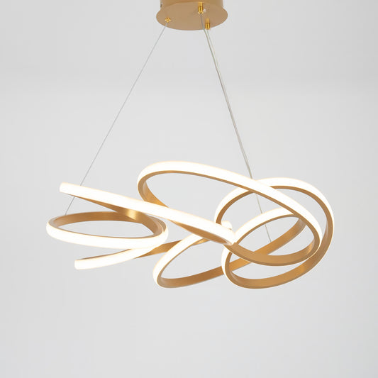 enzo  chandelier, gold LED lighting