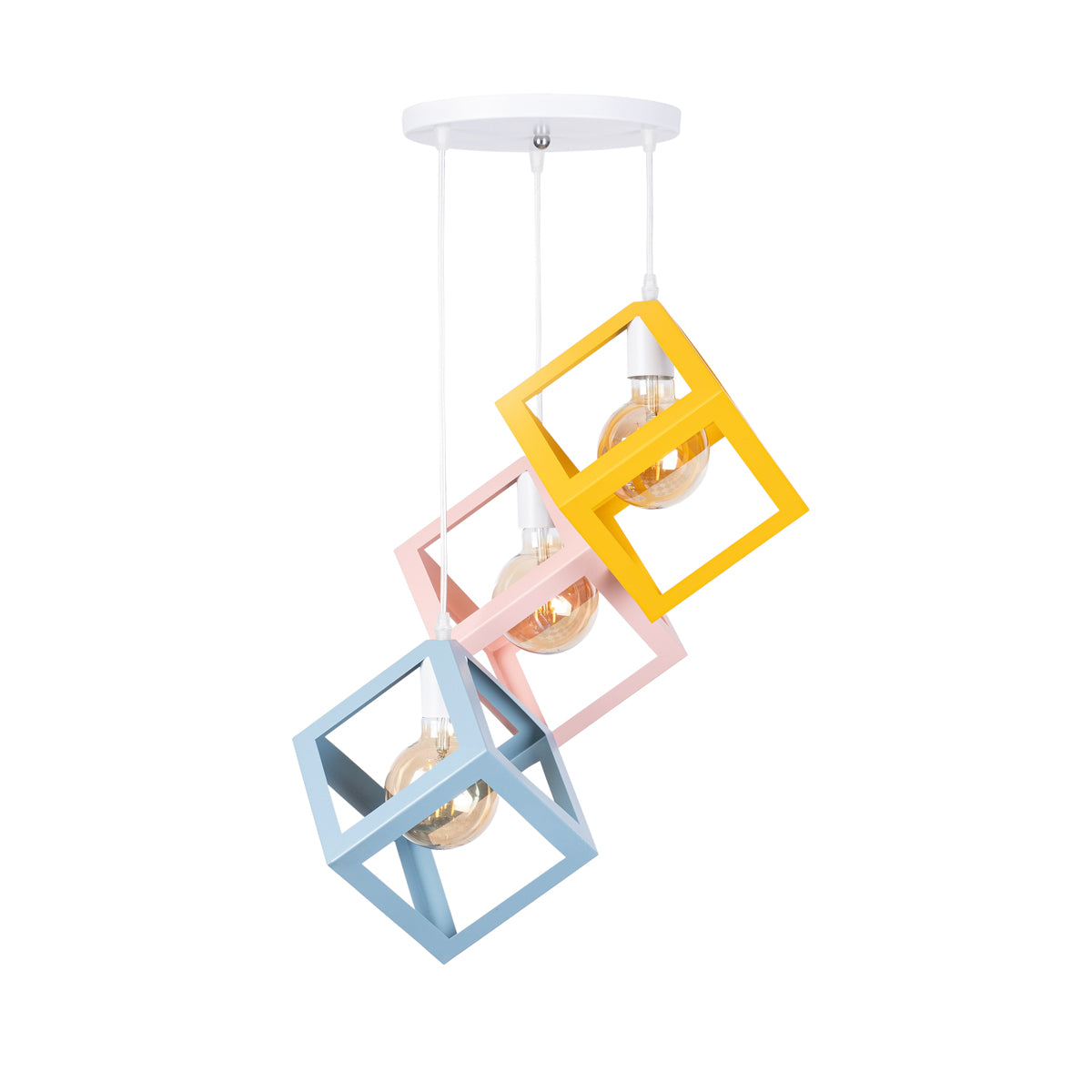 Goods Pendant Light, 3 Multi-Color Bulbs