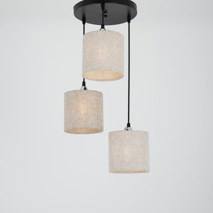 minox pendant light, 3 bulbs, gray