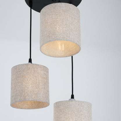 minox pendant light, 3 bulbs, gray