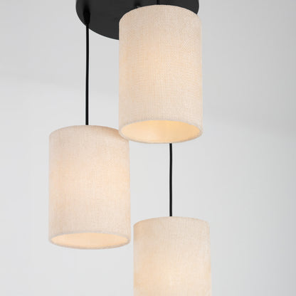 zinova 3-bulb gray pendant