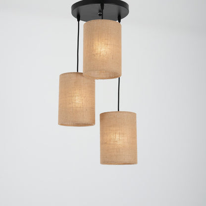 vinova pendant light, 3 beige bulbs
