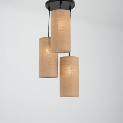 zilux pendant light, 3 beige bulbs