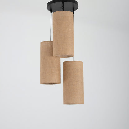 zilux pendant light, 3 beige bulbs