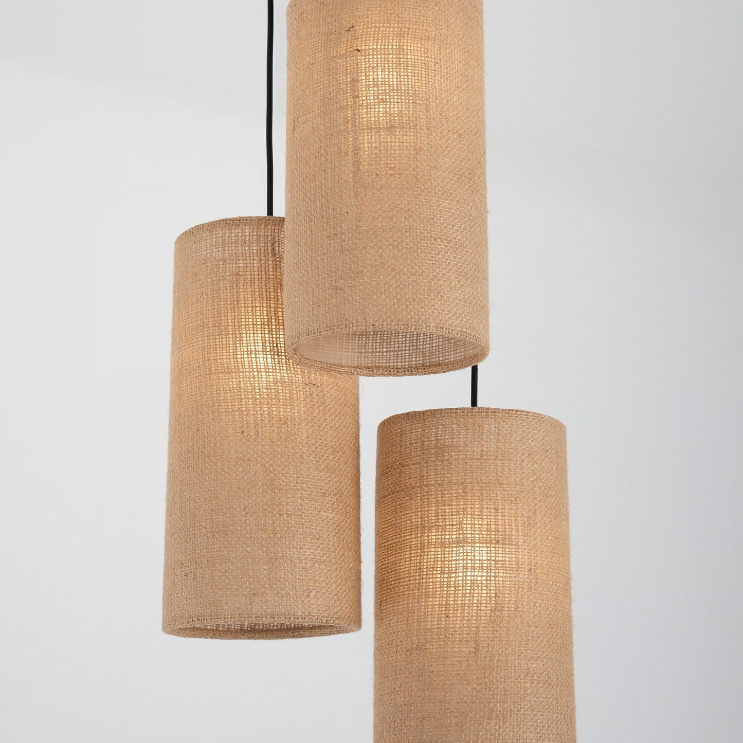 zilux pendant light, 3 beige bulbs