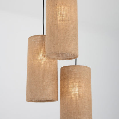 zilux pendant light, 3 beige bulbs