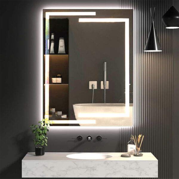 Rectangular Mirror 60*80 cm, Warm(Yellow) LED MST- 329