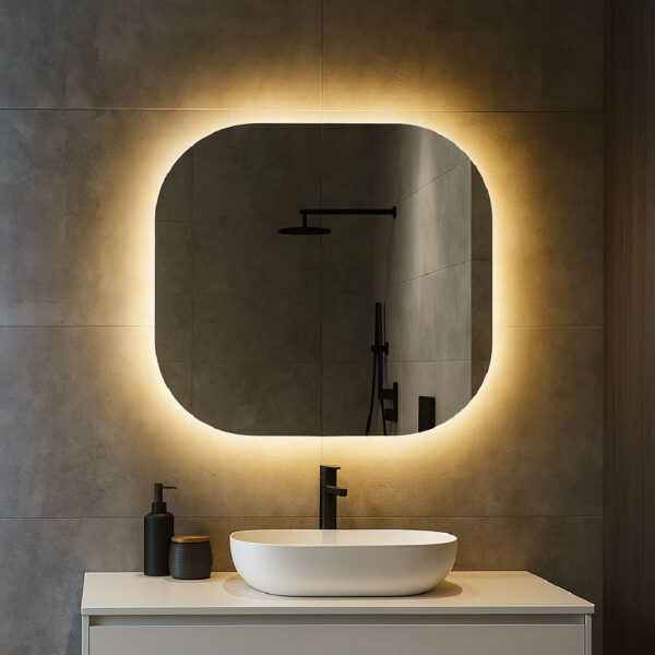 Rectangular Mirror 60*80 cm, Warm(Yellow) LED MST- 331