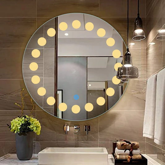 Circular Touch Mirror  & , 60 × 60 cm,   Warm(Yellow) LED MST- 338