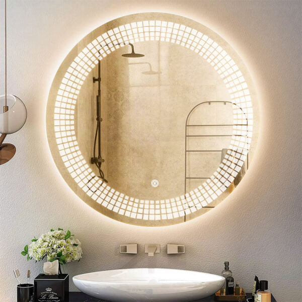 Circular Touch Mirror  & , 60 × 60 cm, Warm(Yellow) LED MST- 340