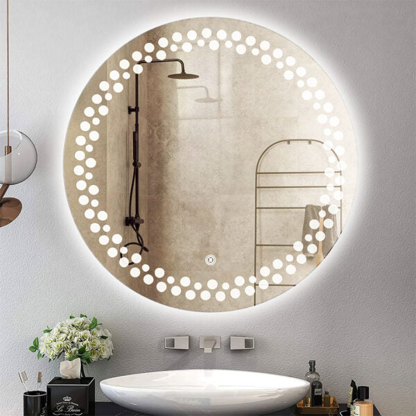 Circular Touch Mirror  & , 60 × 60 cm, Warm(Yellow) LED MST- 342