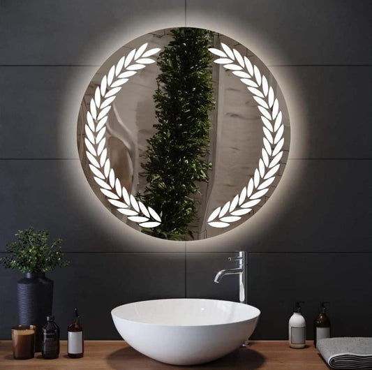 Circular  Mirror  & , 60 × 60 cm, Warm(Yellow) LED MST- 344