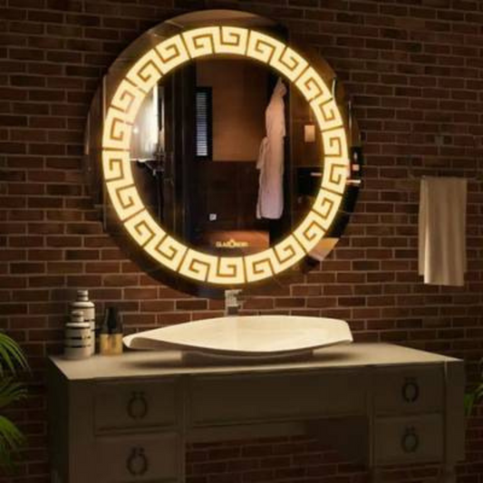 Circular  Mirror  & , 60 × 60 cm, Warm(Yellow) LED MST- 345