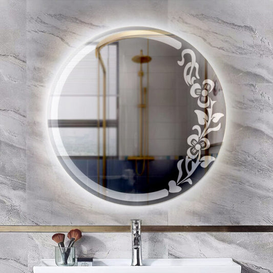 Circular  Mirror  & , 60 × 60 cm, Warm(Yellow) LED MST- 348
