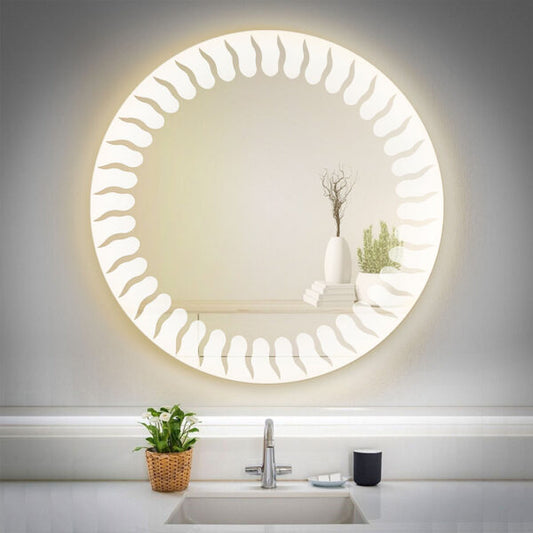 Circular  Mirror  & , 60 × 60 cm, Warm(Yellow) LED MST- 353