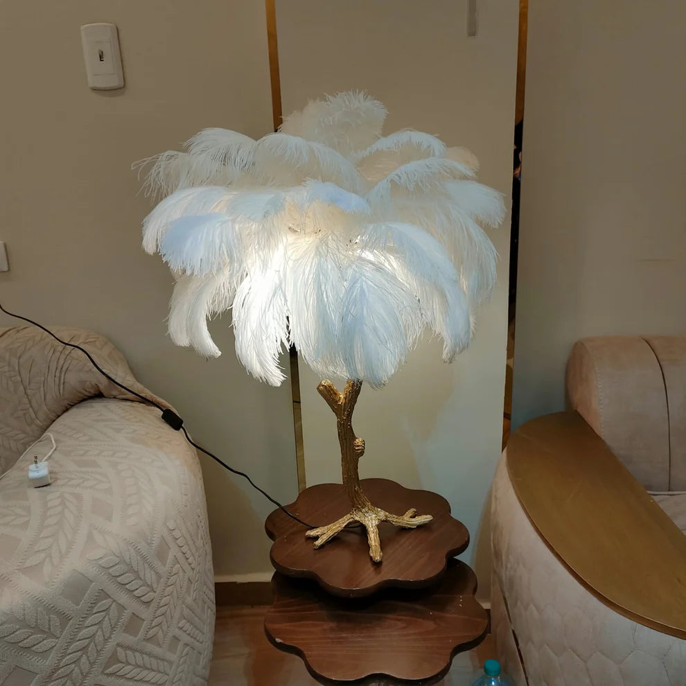 Luxury Feather Table Lamp
