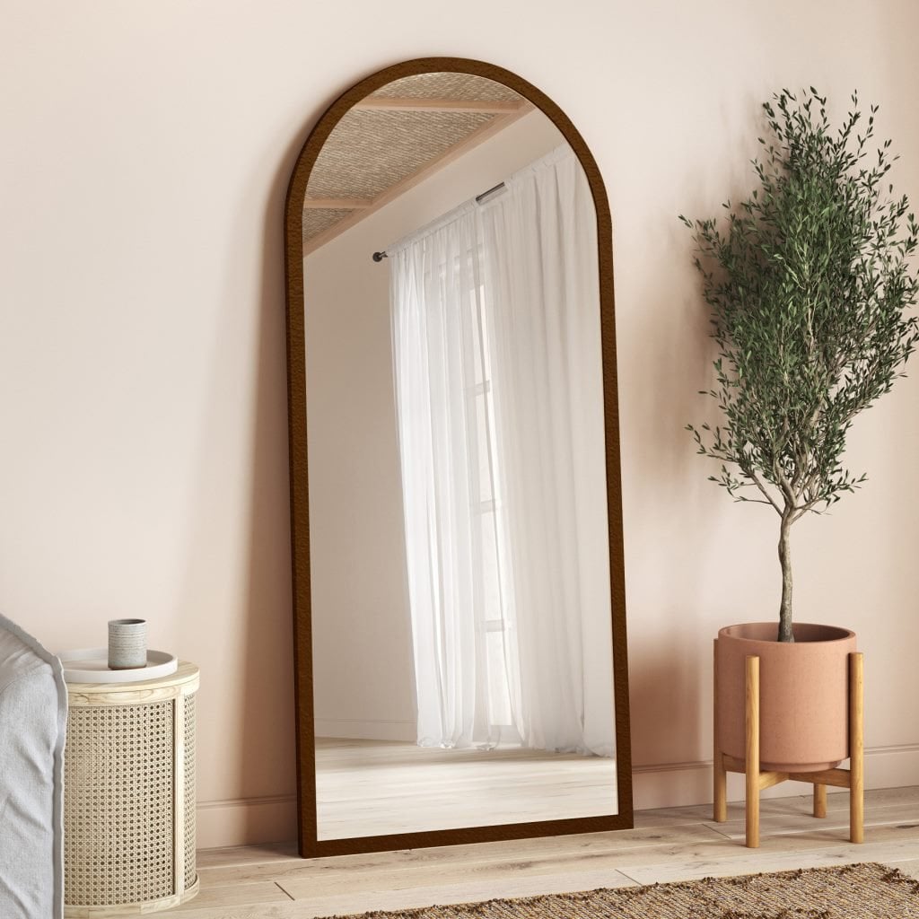 Arched  wood Mirror 70*170 Gold \ Black\ Brwon \White