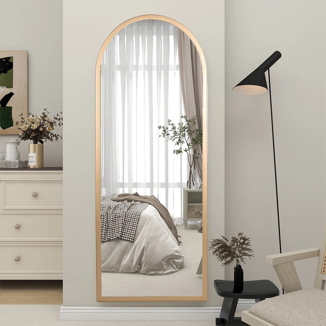 Arched  wood Mirror 70*170 Gold \ Black\ Brwon \White