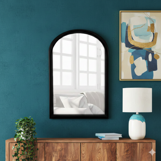 Arched wood Mirror 50*70 Gold \ Black MST-305